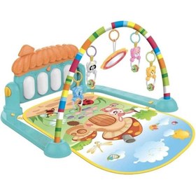 Resim Shem Piyanolu Mantar Bebek Oyun Halısı Aynalı Müzikli Işıklı 3d Hayvanlar Bultak Kare Bultak Eğitici Set 
