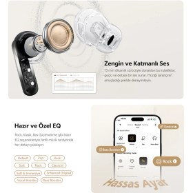 Resim QCY Melobuds N20 Bluetooth Kulaklık 6.0 50 dB ANC 4 Mics. Çift Cihaz 40 Saat Dinleme 