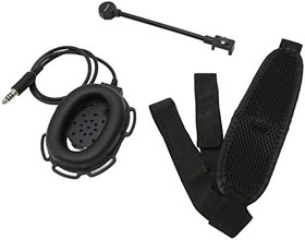 Resim Radyo Tek taraflı Kulaklık, Sol Ve sağ uygulamalı Net Ses 150Hz-500Hz (Siyah) 