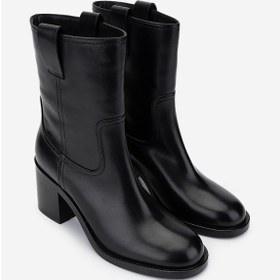 Resim Valmenti Kadın Hakiki Deri Siyah Deri Casual Bot 1046 5046 Bn Bot Sk24-25 Sıyah Dr Siyah Deri 