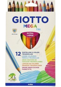 Resim Giotto Mega Triangular 12li Kuru Boya Seti 220600 