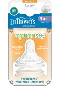 Resim Dr Brown's 4.Seviye Geniş Ağız Silikon Options+ Biberon Emziği 