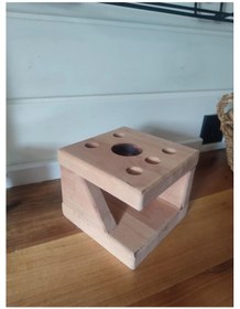 Resim Dekoratif Masif Ahşap Diş Fırçalık Ahşap 