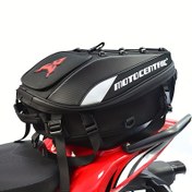 Resim MOTOCENTRIC Büyük Kapasiteli Motosiklet Sırt Çantası - Dayanıklı Polyester Sırt Çantası ile Ayarlanabilir Askılar, Güvenli Fermuar Kapatma ve Biker, Arka Koltuk, Seyahat, Motosiklet Çantası, Biker Aksesuarı, Sağlam Yapı, Güvenli Depolama 