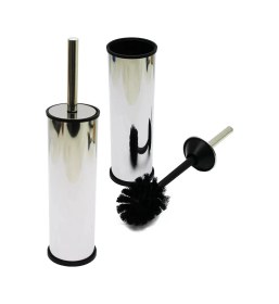 Resim Mikro-1 Eko Metal Klozet Wc Fırça Seti Düz Kapak Kahverengi 