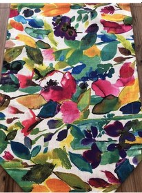 Resim Suluboya Renkli Yapraklar Desenli Runner Çok Renkli 
