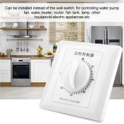 Resim Hangfox 86 Tipi Mekanik Su Pompa Zamanlayıcı, 220v 120 Dakika Geri Sayım Kontrolcü, Otomatik Kapatma Duvar Soketi 