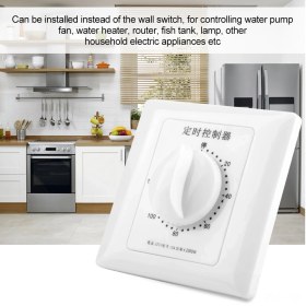 Resim Hangfox 86 Tipi Mekanik Su Pompa Zamanlayıcı, 220v 120 Dakika Geri Sayım Kontrolcü, Otomatik Kapatma Duvar Soketi 