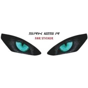 Resim Rks Srk 125 R 2023 - 2025 Uyumlu Far Sticker Mavi 