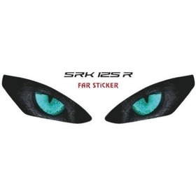Resim Rks Srk 125 R 2023 - 2025 Uyumlu Far Sticker Mavi 