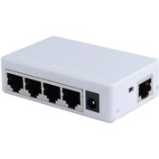 Resim Crackedice Port Poe Genişletici 100mbps 1 Giriş 4 Çıkış 250 Metre 