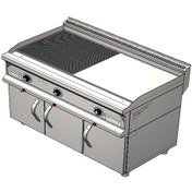 Resim Karacasan Endüstriyel 900 Seri Dolaplı 120 Cm Lpg Tüplü Yarı Kanallı Izgara Krcs.ızdygl.1290 