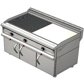 Resim Karacasan Endüstriyel 900 Seri Dolaplı 120 Cm Lpg Tüplü Yarı Kanallı Izgara Krcs.ızdygl.1290 