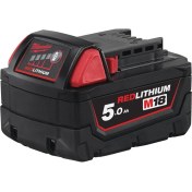 Resim Milwaukee Akü M18B5 Redlithium-Ion 18V. 5,0AH Mılwaukee T4932430483 