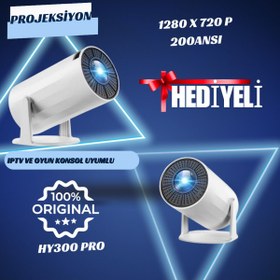 Resim 4K Vizyon Hy300 Pro ( Hy300-mini Değil) Iptv Ve Oyun Konsol( Ps-xbox) Uyumlu Projeksiyon Cihazı Projektör 