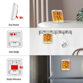 Resim ThermoPro TP53 Termometre İç Mekan Dijital Sıcaklık ve Nem Ölçer - 2 Adet 