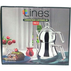 Resim Yonca Lines Şahmeran Mini Boy 2 No Çelik Çaydanlık Metal Sap Gri 