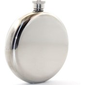 Resim Paslanmaz Çelik Yuvarlak 8 Oz Tekli Matara Çelik Renk 