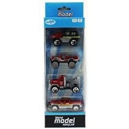 Resim Dörtlü Die-Cast İtfaiye Seti 
