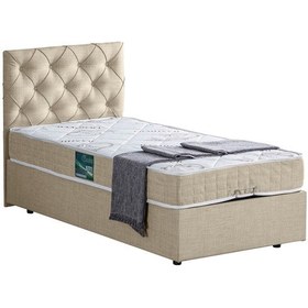 Resim Setaymobilya Baza, Tek Kişilik Eylül Baza + Başlık + Comfort Yatak Seti, Krem 