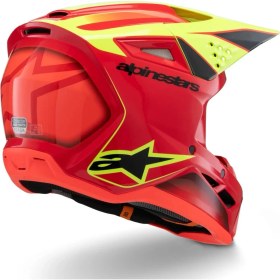Resim Alpinestars Sm3 Youth Fray Off-Road Çocuk Genç Motosiklet Kaskı Kırmızı Sarı 