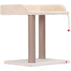 Resim AyrStore Platform Oturaklı MELODY Model Kedi Tırmalaması (Krem) 