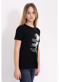 Resim Toontoy Unisex Çocuk Atatürk Baskılı Tişört Siyah 