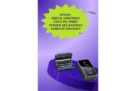 Resim İsmiyle Al Mey Ithalat® Powerbank Bluetooth Kulaklık ve Yeni Model Akıllı Saat Seti Anc Özelliği Dokunam 