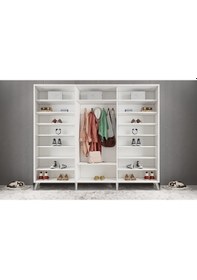 Resim Beyzade Sürgülü Portmanto Vestiyer Beyaz 208 Cm 