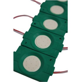 Resim 12 Volt 2.4 Watt Tekli Su Geçirmez Modül Led Yeşil (10 Adet) 