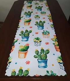 Resim Kaktüs Figürlü Dekoratif Runner 