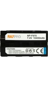 Resim Raypro Sony Kamera ve LED Işıklar için NP-F960 NP-F970 Batarya 10.400 mah. Yüksek Kapasiteli Pil 