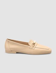 Resim Cabani %100 Hakiki Deri Vizon Kadın Loafer 