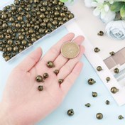 Resim 60 adet Vintage Bronz Mini Ziller, 2 Boyut 6mm ve 10mm, Antika Oval Küçük Ziller, El Sanatları, Noel ve Cadılar Bayramı Süslemeleri için Uygun 