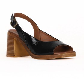 Resim Bueno Shoes Siyah Rugan Deri Kadın Topuklu Sandalet 01we3700 