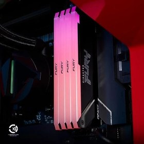 Resim Kingston Fury Beast Rgb 32 GB 3600MT/S Ddr4 CL18 Dımm (2'li Kit) Pc Ram KF436C18BB2AK2/32 
