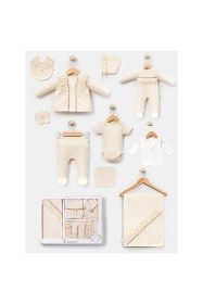 Resim Milays 0-3 Ay Kız Bebeklere Organik Pamuk Premium Kalite Ara Dantel Stil 10 Lu Takım Bej 