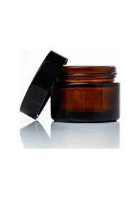 Resim 30ml Kahverengi Cam Krem Kavanozu, 12 Adet, Kozmetik Kavanoz,krem Kavanozu, Cam Kavanoz 