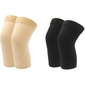 Resim Skycıty Kadınlar İçin Termal Esnek Kaydırmaz Destekli Diz Koruyucu Kolluk Çifti Bej Bej 
