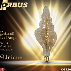 Resim Orbus Rustik LED Ampul Crush Gold E27 4W 2200K 