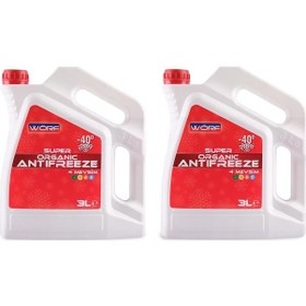 Resim Wörf Organik Kırmızı 3 Lt Antifriz -40 C Korozyon Önleyici 2'li 