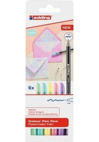 Resim Edding 1200 Keçeli Kalem 6 Renk Pastel 