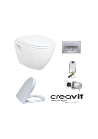 Resim Creavit Gr5001-Tp325 Gömme Rezervuar Seti 5Li Metal Menteşe Hisar 