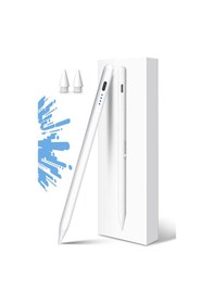 Resim Novstrap Apple Uyumlu iPad Pro 12.9 İnç 2/3/4/5/6 Nesil İle Dokunmatik Tablet Kalemi Dz900 Gen3 Stylus Pencil Avuç İçi Reddi 2 Adet Yedek Uç 