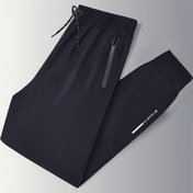Resim 1 adet Erkek Casual Polyester Pantolon, Nefes Alabilen Şık Düzenli Uygunluk ile Fermuar, Esnek Olmayan Dokuma Kumaş, Baskı Deseni, İlkbahar/Sonbahar Mevsimi, Yetişkin Rahat Basit Tarz Pantolon 
