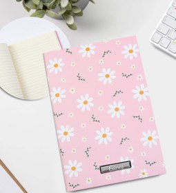Resim Papatya Baskılı Defter & Tükenmez Kalem & Mum & Anahtarlık & Termos Hediye Seti 