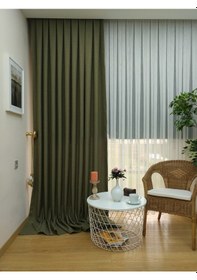 Resim Evdepo Home Keten Haki Fon Perde Tek Kanat Haki 