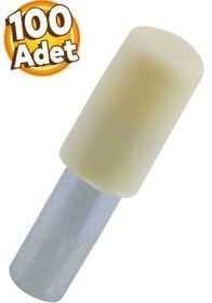 Resim Badem10 Raf Pimi Plastik Başlı Cam Tutucu Çivisi Mobilya Dolap Pimi Krem (100 Adet) 