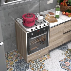 Resim Kenzlife ankastre modülü kabini flor crd kapaklı fırın ocak dolabı sabit tabla 