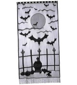 Resim Suntek Cadılar Bayramı Kapı Perdesi Siyah Yarasalar-hayalet " 